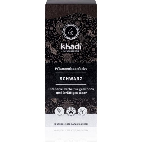 Khadi bio hajfesték por fekete 100 g