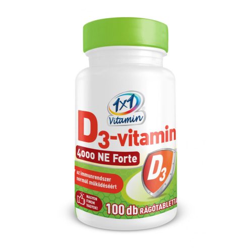 1x1 vitamin d3-vitamin 4000IU rágótabletta 100 db